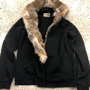 Juicy Cotour Hoodie with removable fur liner